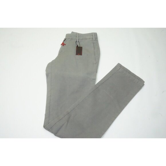 Isaia Tinto Capo 100% Cotton Gray Mens Pants Sz 46R Brand New